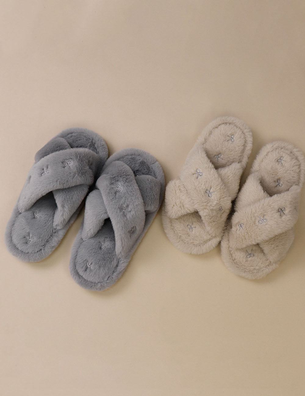 Fluffy Bowknot Indoor Slippers - DippedShop Wholesale - #4723
