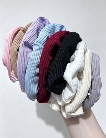 Minimalist Solid Color Rib Texture Hair Tie 6W6HSR511
