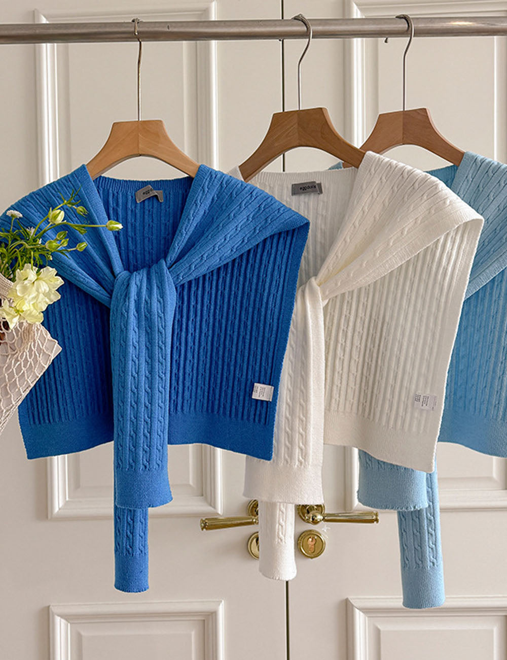 Cable Knit Sweater Shawl - DippedShop Wholesale - #9699