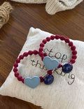 Danity Bead Love Heart Elastic Hair Tie MK2BLW6W6HHT22