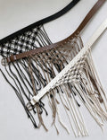 Vintage Woven Hollow Out Mesh Tassel Waist Belt 6W6JBT228