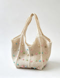 Trendy Knit Colorful Beads Large Capacity Shoulder Bag 6W10BBG1763
