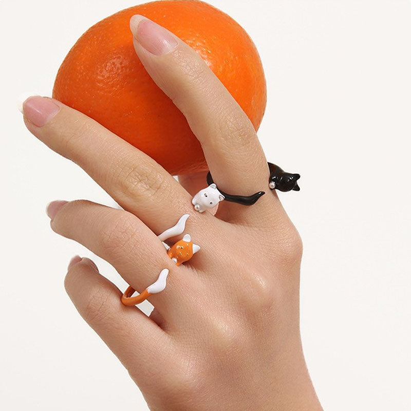 Animal Enamel Open Ring - DippedShop Wholesale - #8563