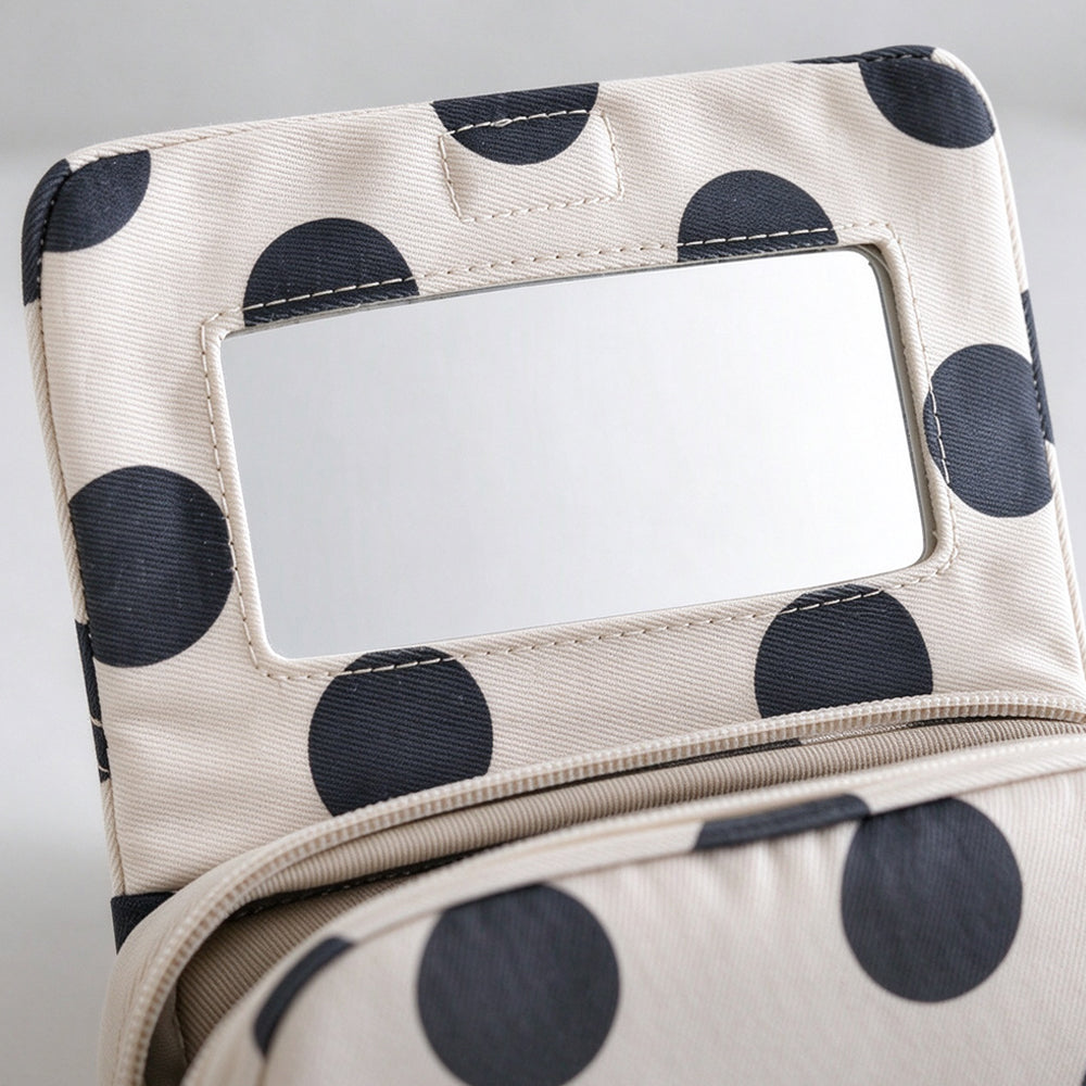 Simple Polka Dots Portable Cosmetic - DippedShop Wholesale - #8611
