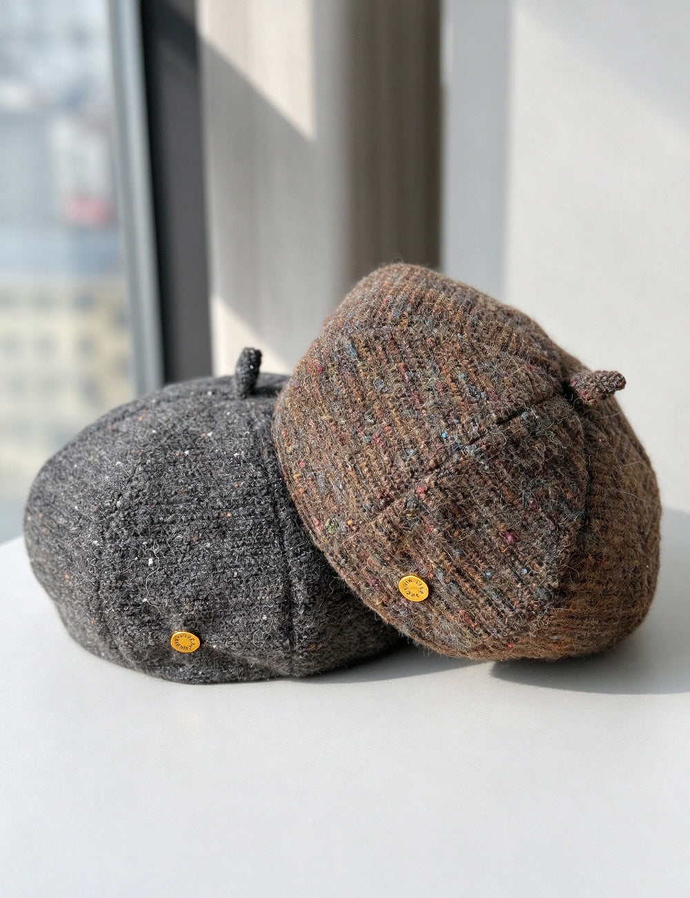 Flecked Tweed Beret Hat - DippedShop Wholesale - #3635