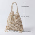 Casual Tassel Woven Wood Bead Shoulder Bag 6W10BBG1412