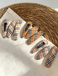 Plaid Snap Hair Clip - DippedShop Wholesale - #6099