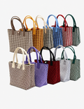 Vintgae Plaid Large Capacity Knit Tote Bag 6W10BBG1813