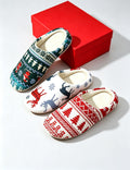 Christmas Reindeer Tree Print Clog Slippers 6W8FSP278