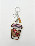 Stylish Rhinestones Heart Coffee Cup Bag Charm 6W10BBC637