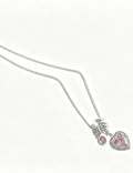 Sweet Cubic Zirconia Heart Pendant Necklace 6W6JNC389L