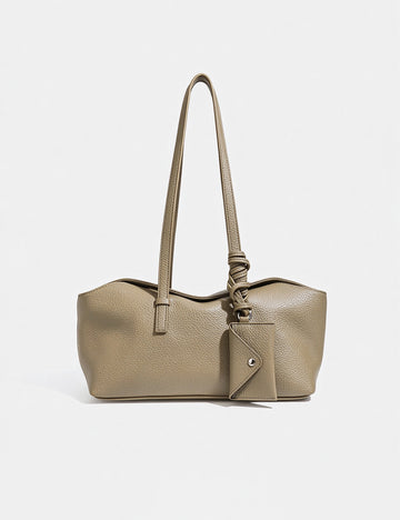 Minimalist Solid Color PU Leather Boston Bag 6W10BBG2406