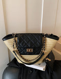 Elegant Raffia Basket Large Capacity Shoulder Bag 6W10BBG1850