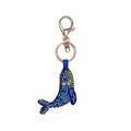 Trendy Handmade Beaded Rhinestones Crab Pendant Keychain 6W10BBC811