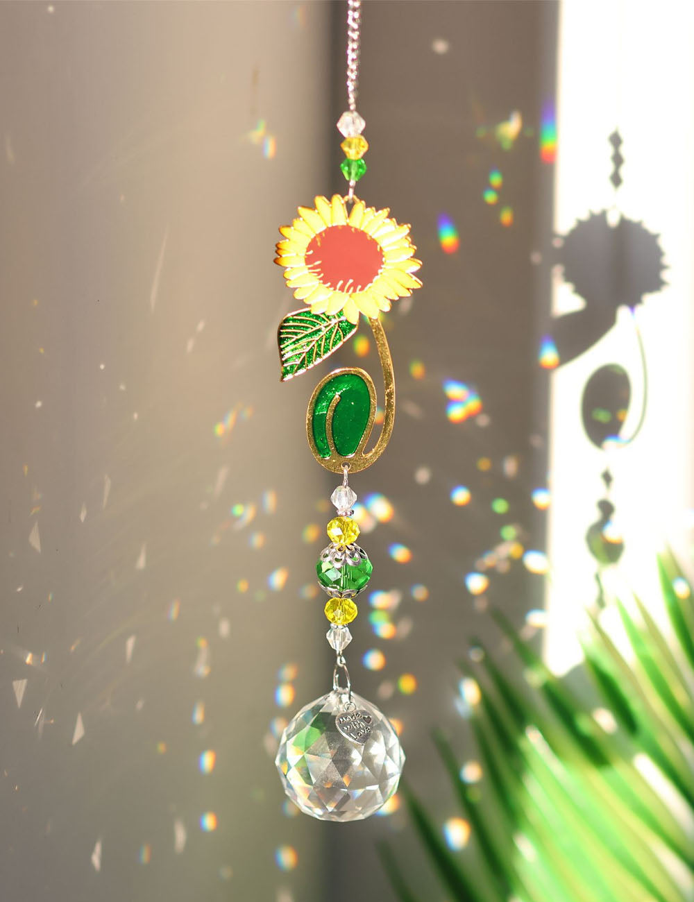 Sunflower Crystal Ball Pandant Hanging Suncatchers MK2CZAS6H7HLS72