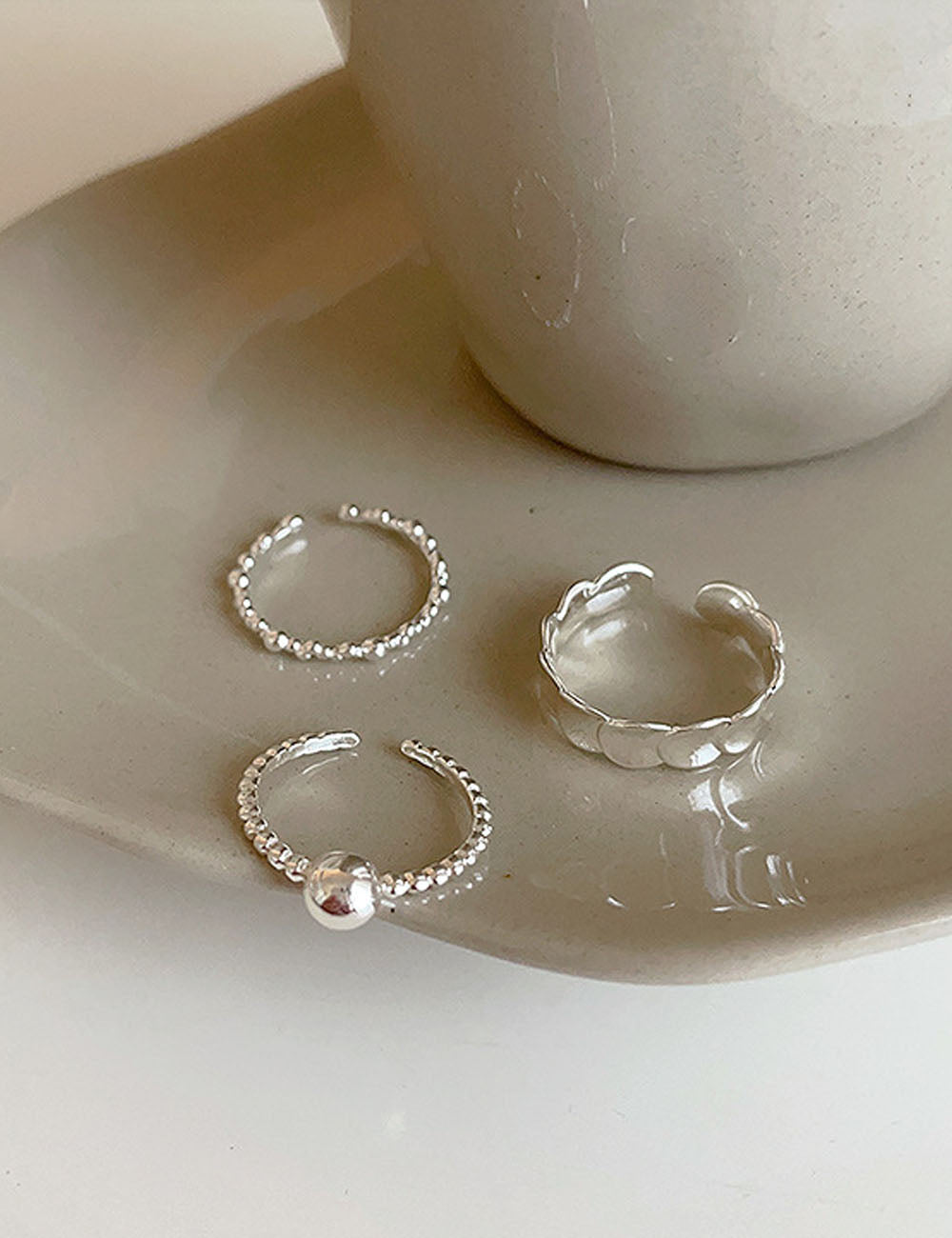Minimalist Fish Scale Open Ring - DippedShop Wholesale - #3395