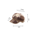 Casual Plaid Color Contrast Newsboy Cap 6W6HAT786