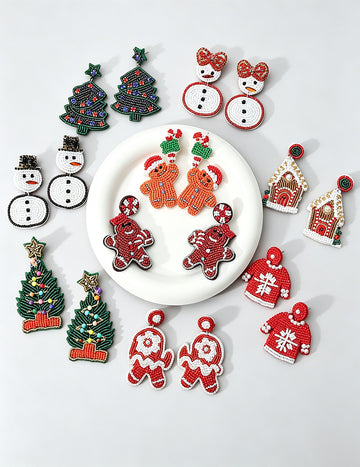 Snowman Stud Earrings - DippedShop Wholesale - #7491
