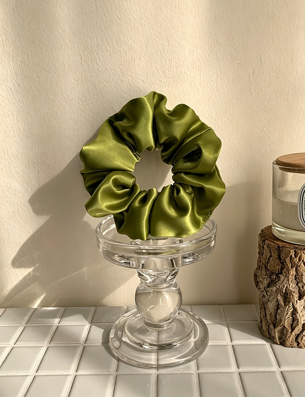 Green Double Layer Satin Mesh - DippedShop Wholesale - #4083