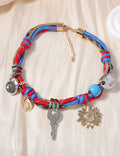 Stylish Rope Braided Key Pendant Necklace 6W6JNC624