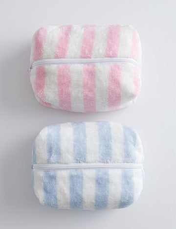 Cute Striped Lint Lightweight Makeup Bag MK2BW6S10BOB120
