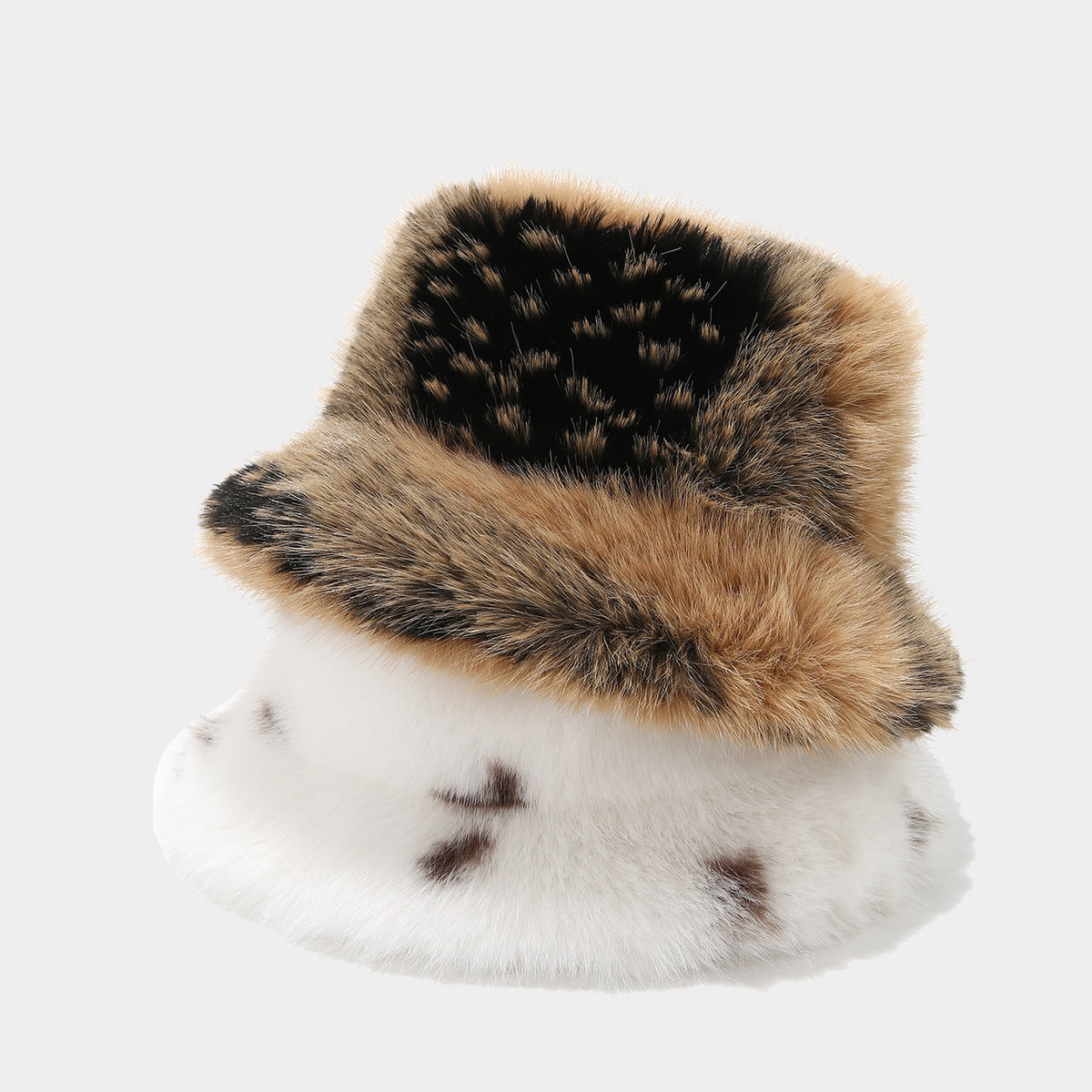 Stylish Fluffy Fur Outdoor Bucket Hat 6W6HAT806