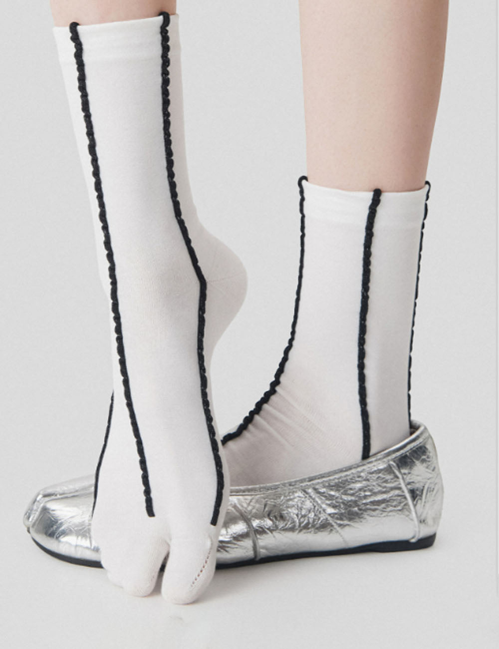 Striped Crew Tabi Socks - DippedShop Wholesale - #0099