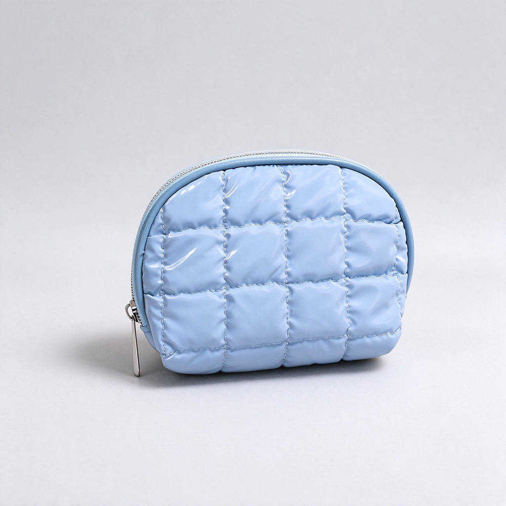 Minimalist Solid Color Quilt Shell Cosmetic Bag 6C5CO271