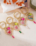 Creative Tennis Racket Pendant Keychain Bag Charm 6W10BBC345