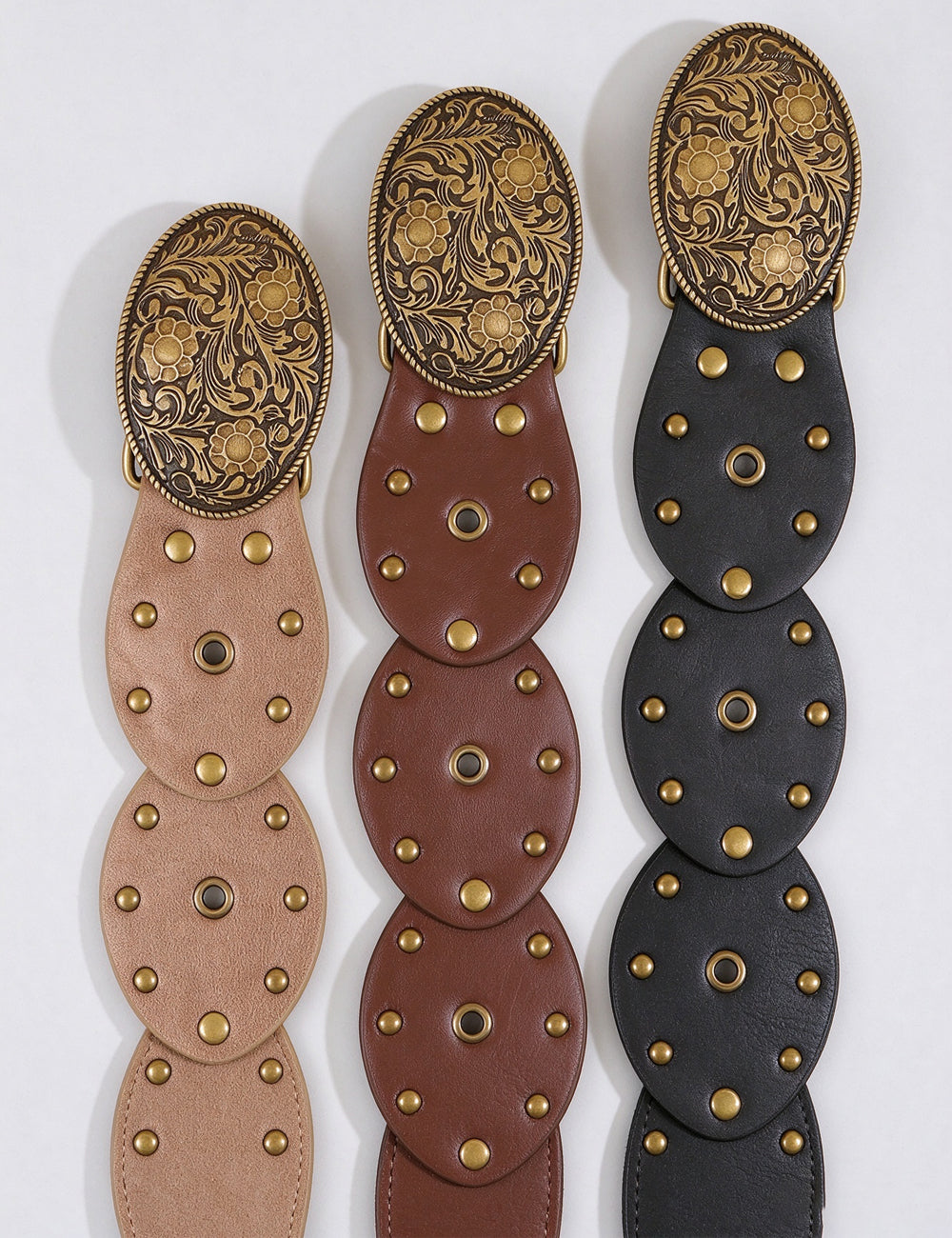 Trendy Wide Disc Concho Waist Cowgirl Belt 6W6JBT221