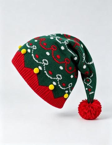 Cute Christmas Knitted Beanies Hat with Pompom 6W6HAT828