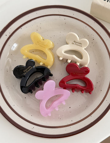 Simple Solid Color Hollow Mini Hair Claw 6W6HCP1286
