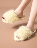 Fluffy Plush Indoor Slippers - DippedShop Wholesale - #9155