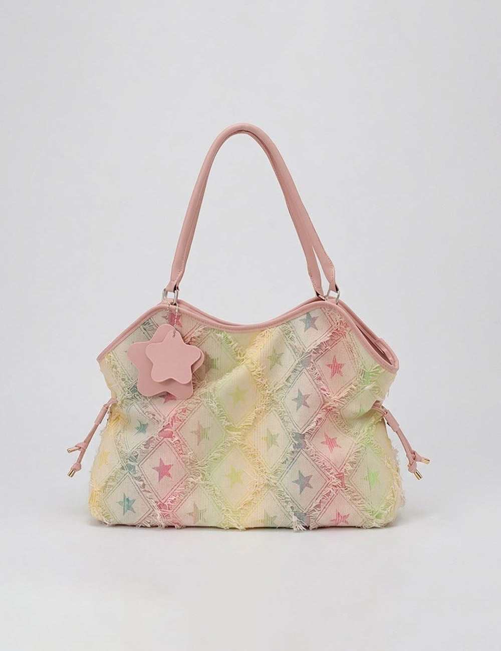 Casual Distressed Star Pattern Denim Shoulder Bag 6W10BBG1356