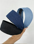 Wide Denim Headband - DippedShop Wholesale - #3427