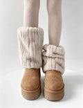 Fluffy Faux Velvet Thermal Boot Cuffs 6W8FSO880