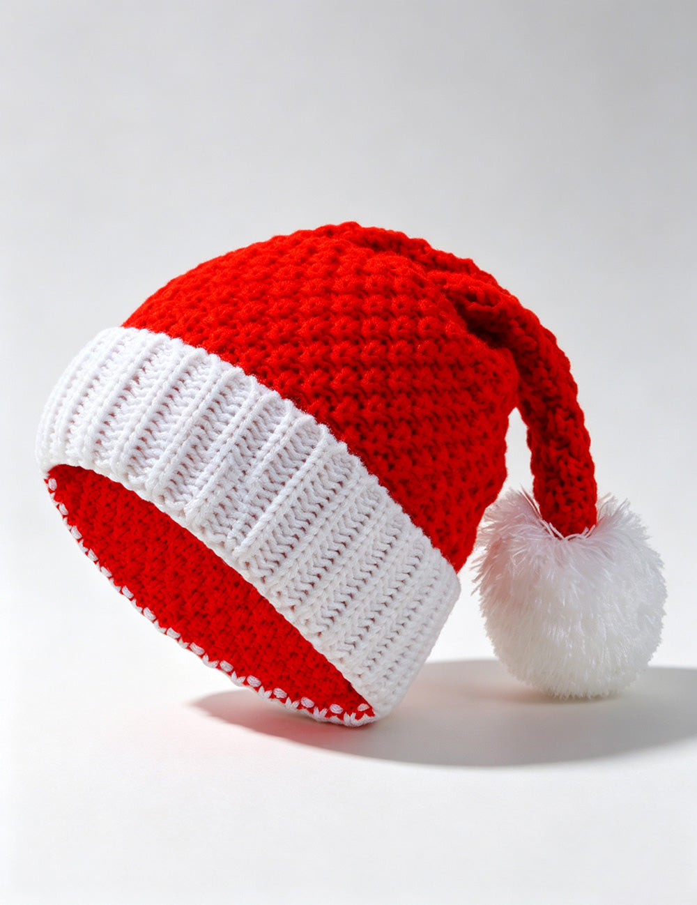 Christmas Chunky Knit Winter Warm Beanie with Pompom 6W6HAT831