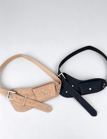 Vintage Faux Suede Wide Adjustable Bag Belt 6W6JBT223