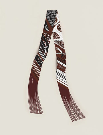 Floral Tassel Silk Scarf - DippedShop Wholesale - #7011