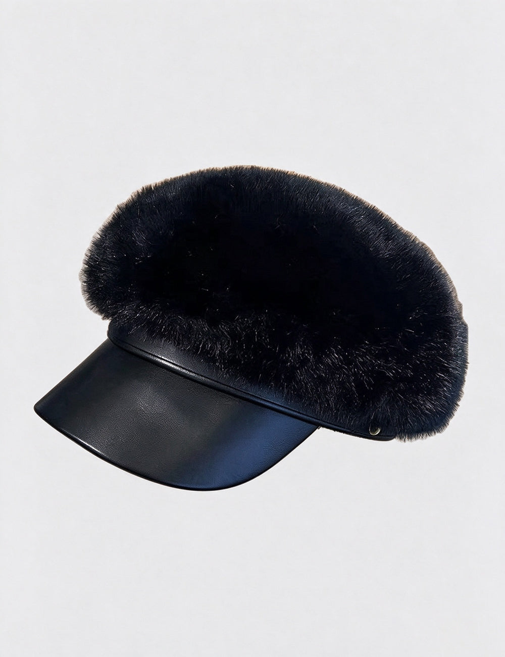 Faux Fur Newsboy Cap - DippedShop Wholesale - #3779