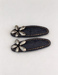 Irregular Flower Denim Hair Pin - DippedShop Wholesale - #1939