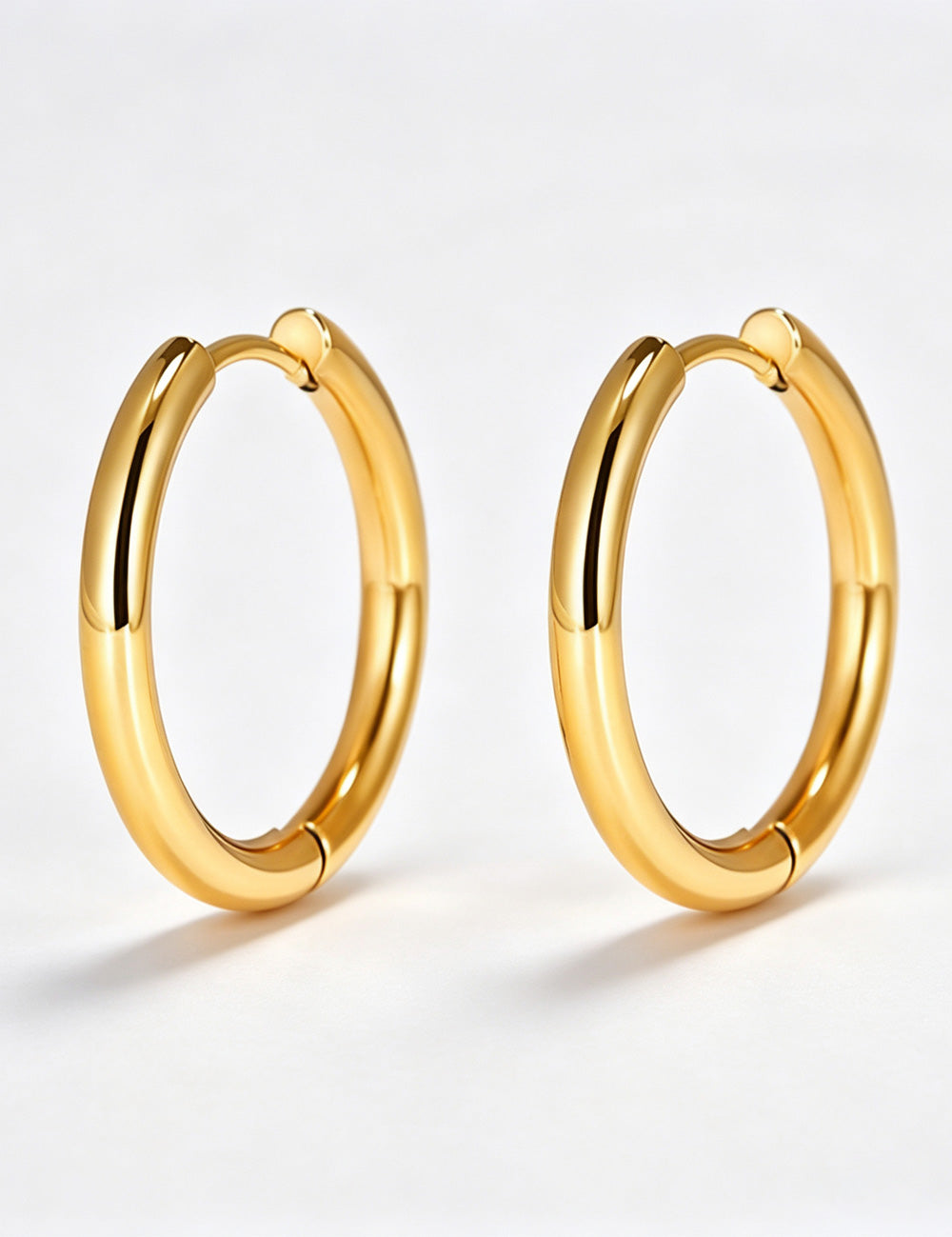 Minimalist Gold Plated Hoop Earring 6W6JER574