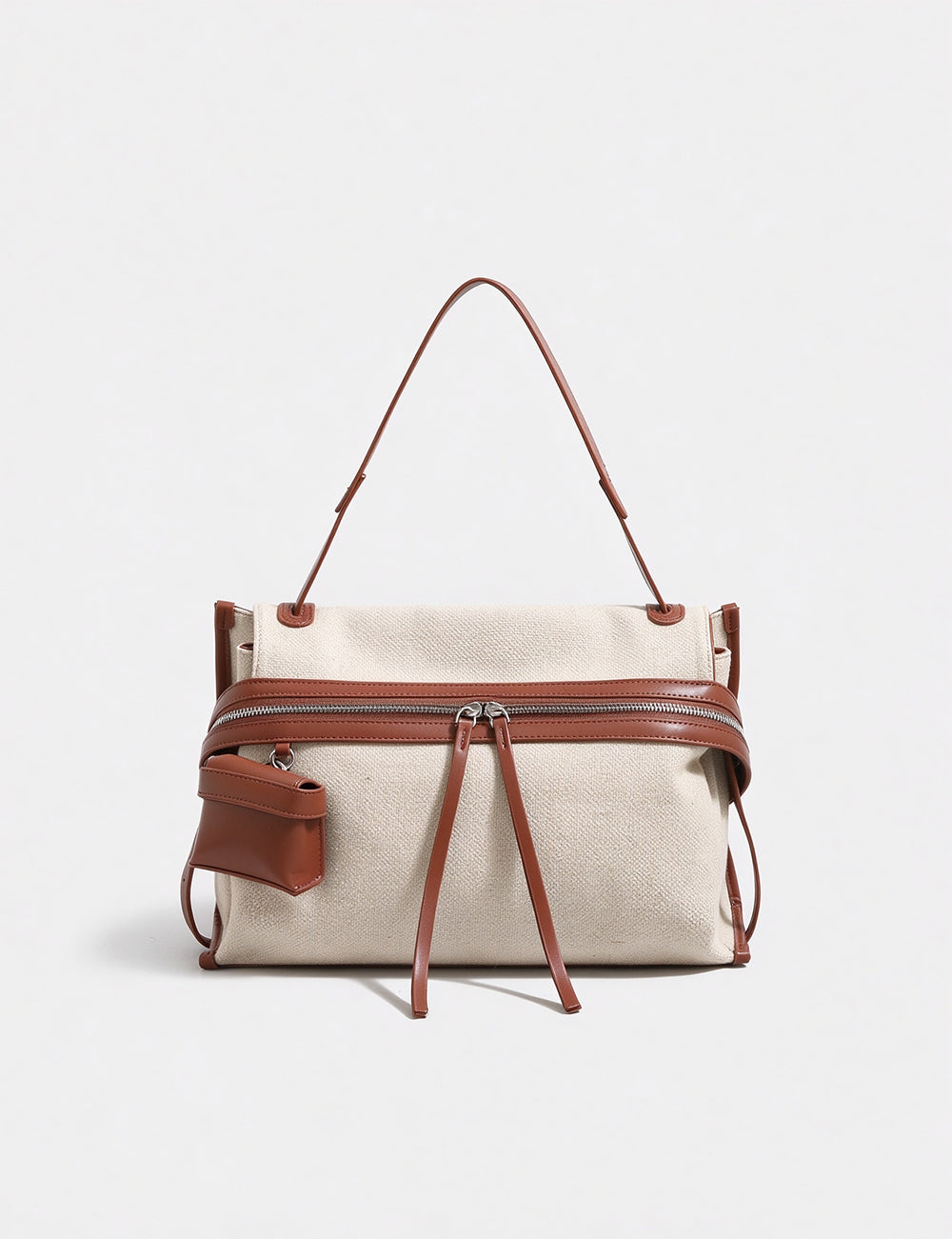 Minimalist Leather Canvas Messenger Shoulder Bag 6W10BBG2353