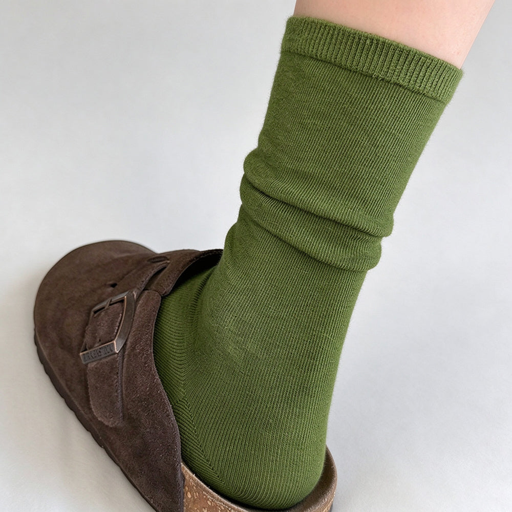 Cotton Slouchy Crew Socks - DippedShop Wholesale - #3043
