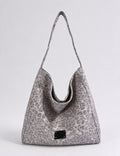 Vintage Cold-Grey Leopard Tote Bag 6W10BBG2367