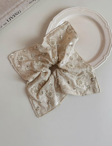 Linen Beaded Sequined Hair Scrunchies MK2BW6W6HSR38