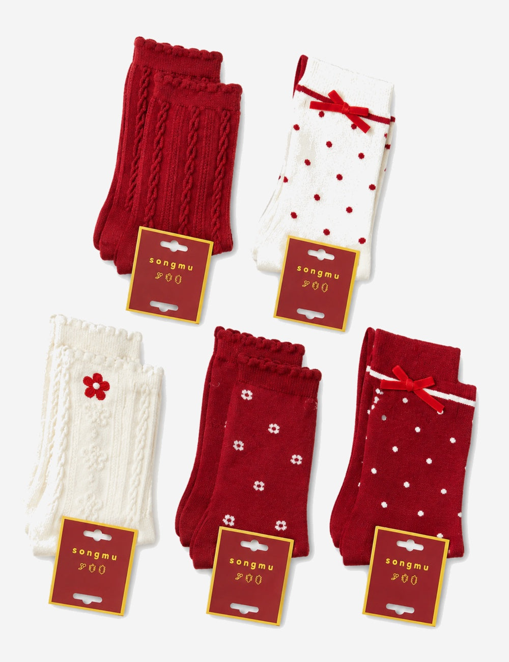 Sweet Velvet Bow Crew Socks 6W8FSO658