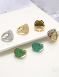 Colorful Sparkly Rhinestone Open Adjustable Ring 6W6JRG295