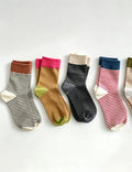 Striped Slouch Crew Socks - DippedShop Wholesale - #1315