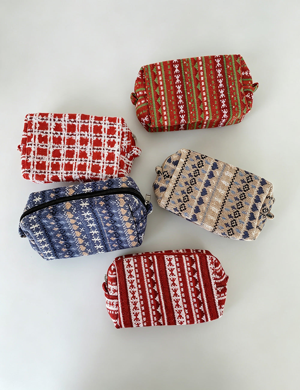 Trendy Christmas Snowflake Knitted Cosmetic Bag 6W10BOB1344
